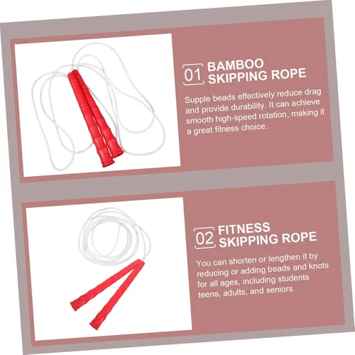 Vista 3 de GALPADA Long Jump Rope for Fitness Adults and Students Lightweight Rope Practical Workout Training Tool