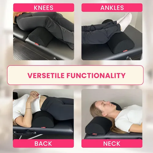 Vista 8 de Almohada para la cabeza + almohada de piernas + funda lavable Almohada curvada de espuma viscoelástica con soporte para cuello y espalda
