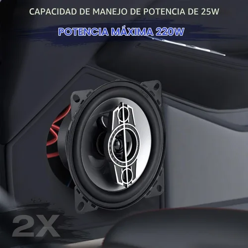 Vista 4 de Altavoces coaxiales de audio para automóvil de 4 "de 4 vías, 220 W máximo