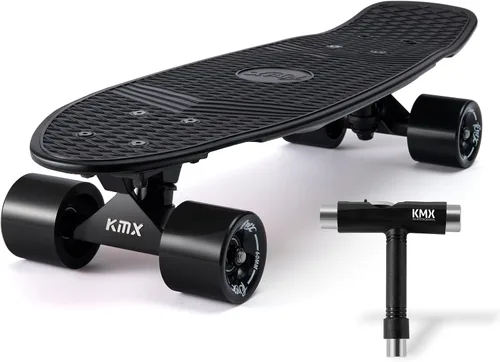Vista 12 de KMX Classic Retro Mini Cruiser Skateboard for Kids, Teens, Adults Portable Compact Cruiser for Boys,Girls,Students,Beginners & Pros,Smooth