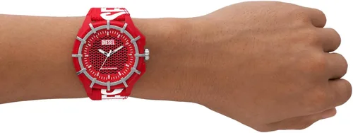 Vista 5 de Diesel Men's 51mm Framed Quartz Lightweight Nylon and Silicone Three-Hand Watch