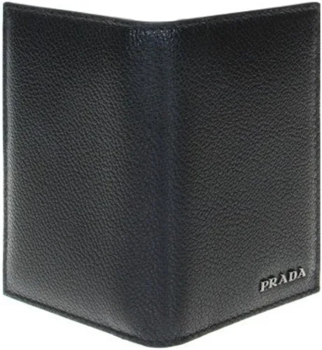 Vista 2 de Prada los hombres de piel negro largo cartera 2mv836Saffiano Nero + Mercurio