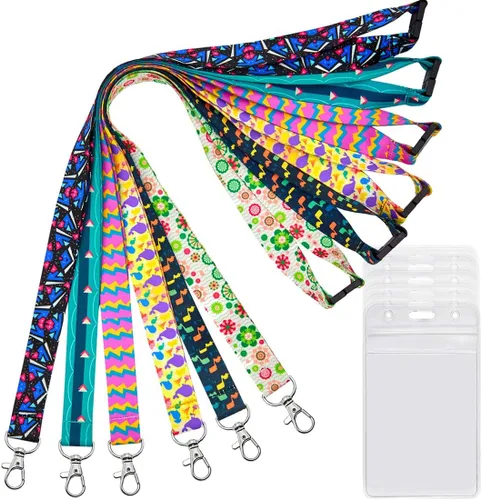 Vista 9 de YOUOWO Paquete de 6 cordones para tarjetas de identificación para crucero, lindas llaves para niños y mujeres, tarjetero, tarjeta de barco