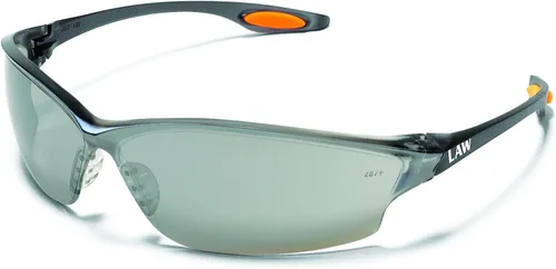 Vista 3 de MCR Safety Law LW2 Series Crew Gafas de seguridad dieléctricas Lente de espejo de diamante azul