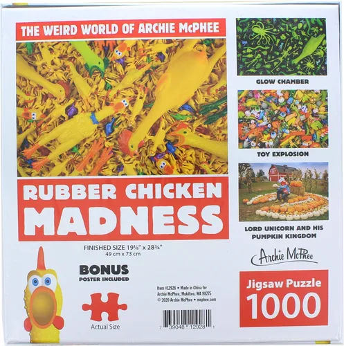 Vista 3 de Accoutrements Rubber Chicken Madness Rompecabezas Estándar