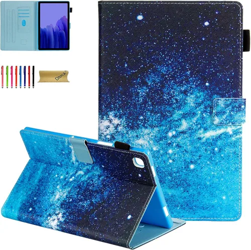 Vista 10 de Dteck Funda protectora de piel sintética con ranuras para tarjetas y función de soporte ajustable, para Samsung Galaxy Tab A7 de 10.4 pulgadas