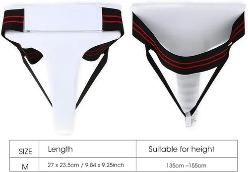Vista 8 de Protector de ingle para mujer, copa pélvica atlética femenina, protector de ingle de taekwondo para mujer, protector de entrepierna con correa