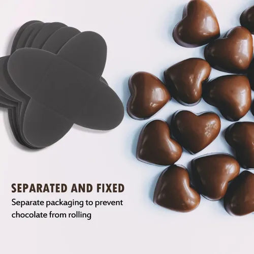 Vista 7 de DOITOOL Papel de envoltura de trufas, 200 piezas de papel de chocolate, forros de trufas de caramelos, envoltorios para magdalenas para cumpleaños