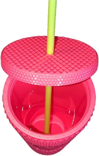 Vista 3 de Starbucks Vaso con tachuelas Dragonfruit Summer 2022 Grande 16 oz