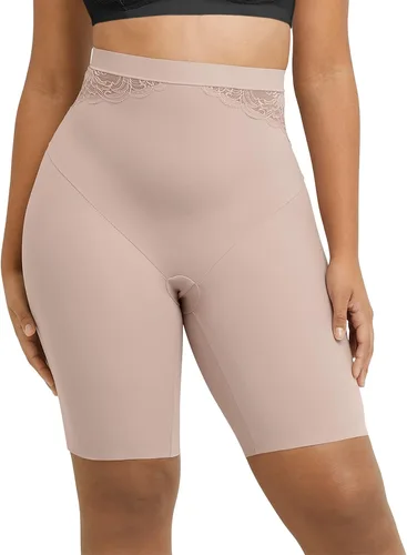 Vista 5 de Flexees Maiden Form - Pantalón corto de cintura alta para mujer Negro