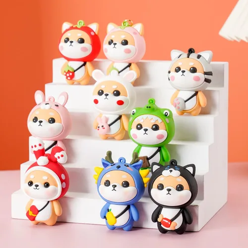 Vista 8 de YOU WIZV Lindo llavero Kawaii Anime Llaveros para niños Mochila Dijes Llavero Accesorio Regalo Amigo para Mujeres Niñas