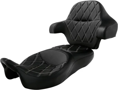 Vista 10 de C.C.Rider King Chopped Tour Pack - Almohadilla de respaldo para los modelos Harley Davidson Touring y Tri Glide 2014-2024, para modelos Road King