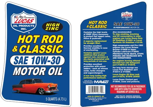 Vista 3 de Lucas Oil 10679 - Aceite de petróleo 10 W-30 – Tarro de 5 cuartos de galón.