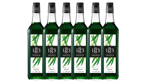 Vista 33 de 1883 Jarabe de Amaretto para bebidas, fabricado en Francia, botella de plástico de 1 litro