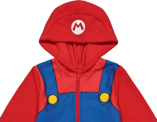 Vista 6 de SUPER MARIO Nintendo Luigi Donkey Kong - Pijama de cosplay con cremallera para niños pequeños