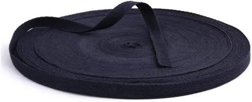 Vista 20 de Cinta de sarga de algodón de 54 yardas de 3/8 pulgadas de ancho (0.394 in) de ancho, cinta de sarga en espiga para manualidades, costura, ropa