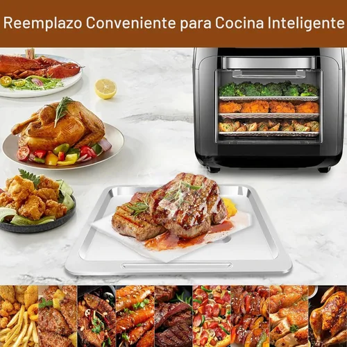 Vista 7 de Accesorios para freidora de aire Chefman Multifuncional Digital Air Freidora, 17 ajustes preestablecidos de pantalla táctil Fry XL 10L 10 cuartos