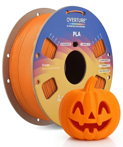 Vista 64 de OVERTURE Paquete de 10 filamentos PLA de 0.069 lbs (0.069 in), filamento de impresora 3D de herido ordenado, paquete de 10 bobinas de 2.2 libras