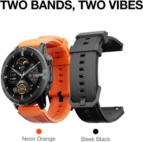 Vista 2 de AGM Legion Pro - Reloj inteligente resistente, pantalla AMOLED de 1.43 pulgadas (60 Hz, 600 nits), a prueba de golpes y caídas, 164.0 ft