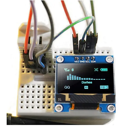 Vista 6 de 6 piezas 0,96 pulgadas módulo de pantalla OLED 128 x 64 I2C pantalla 0,96 pulgadas 12864 módulo OLED azul módulo de pantalla OLED IIC serie