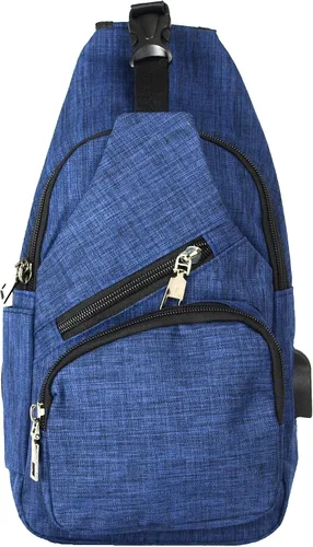Vista 6 de Nupouch Mochila cruzada antirrobo, carga USB, mochila ligera para viajes, senderismo, todos los días