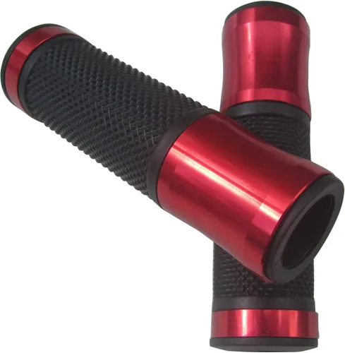 Vista 3 de Puños de manillar de extremo abierto rojo compatible con Suzuki Vstrom 650 2005