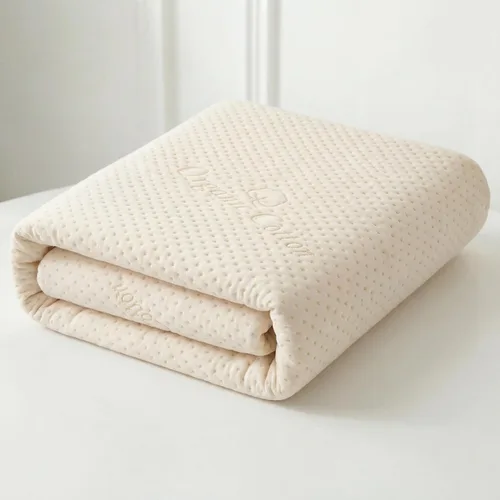 Vista 14 de Protector de colchón acolchado de algodón orgánico de lujo, tamaño individual, almohadilla impermeable y transpirable de 380 GSM, funda ajustable