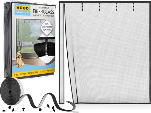 Vista 11 de AUGO Cortina de Puerta Magnética y Aislada Térmica - Cubierta de Puerta Transparente EVA para Invierno - Mantiene el Aire Caliente Adentro y el Aire