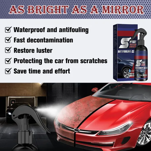 Vista 5 de Aerosol de revestimiento cerámico para auto 3 en 1, agente renovador de revestimiento multifuncional, aerosol de revestimiento rápido para auto