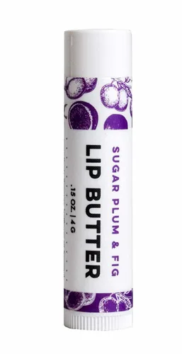 Vista 3 de Sugar Plum & Fig Lip Butter - Aceites orgánicos prensados en frío y cera de abejas para calmar y proteger, hecho a mano en Estados Unidos por DAYSPA