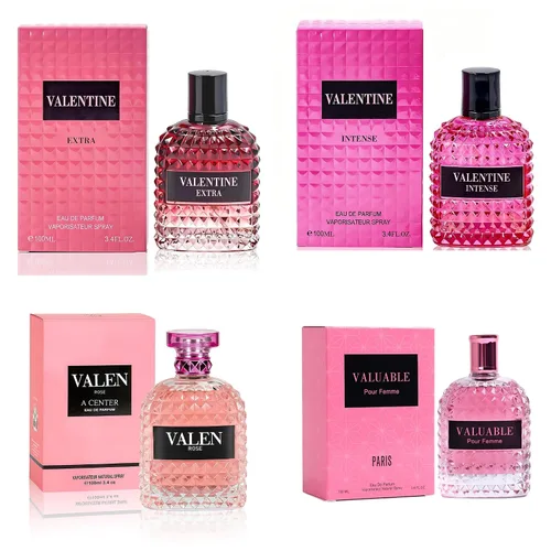 Vista 26 de A CENTER Juego de perfume de 4 piezas para mujer, set de regalo