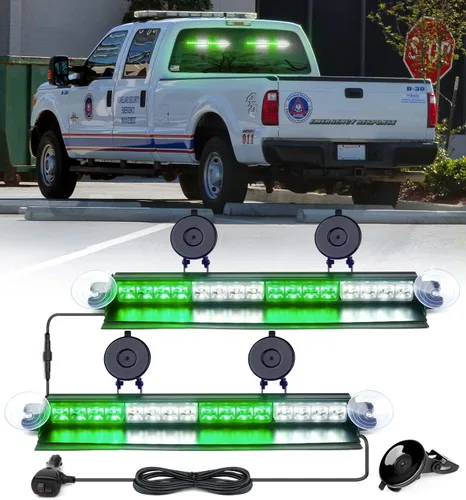 Vista 11 de Xprite Luces Estroboscópicas de Emergencia Ámbar para Tablero, Luz Intermitente Interior del Parabrisas con Ventosas para Camiones de Construcción