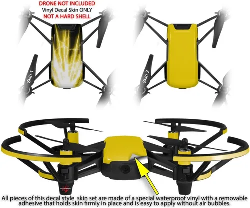 Vista 2 de Skin Wrap 2 Pack para DJI Ryze Tello Drone rayo amarillo Drone No Incluidas