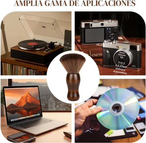 Vista 7 de XQ XIAO QIAO Cepillo de Limpieza de Discos de Vinilo - Cepillo Limpiador de Vinilo Antiestático de Madera - Accesorios para Tocadiscos
