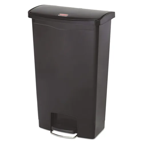 Vista 20 de Rubbermaid Commercial Products - Bote de basura STREAMLINE con pedal frontal/paso de plástico/basura/contenedor de 4 galones, color beige