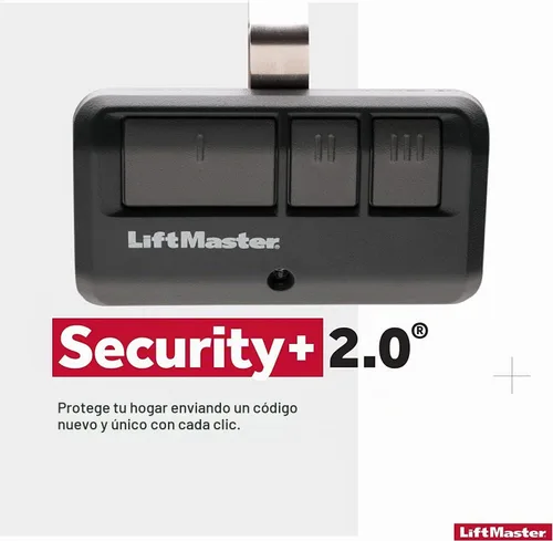 Vista 2 de Liftmaster 893LM - Abridor de puerta de garaje de 3 botones con control remoto LiftMaster