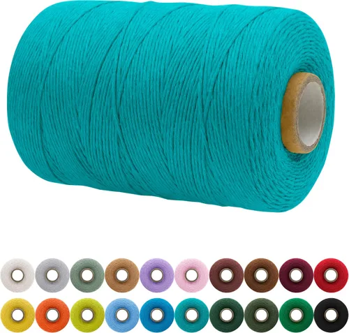 Vista 120 de JeogYong Cordón de macramé de un solo hilo 3 mm x 109 yardas (328 pies) Cuerda de algodón suave Hilo de macramé de 3 mm, suministros de macramé