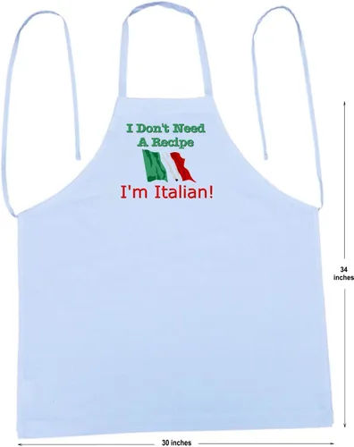 Vista 4 de I Don't Need A Recipe - Delantal italiano Delantal lindo chef