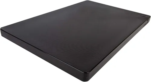 Vista 14 de Tabla de cortar de plástico negro grueso para restaurante, 18 x 12, 1 pulgada de grosor