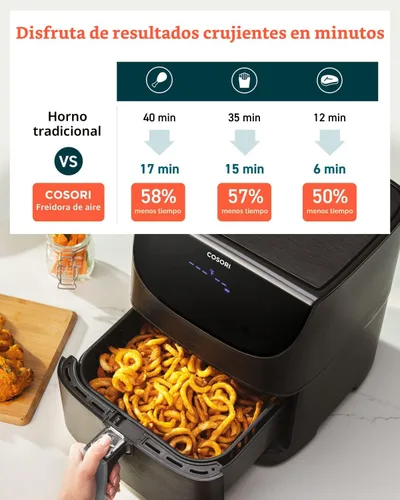Vista 2 de COSORI Freidora de aire Pro Gen 2 de 5.8 cuartos de galón, versión mejorada con rendimiento estable y aspecto elegante, 13 funciones de un solo