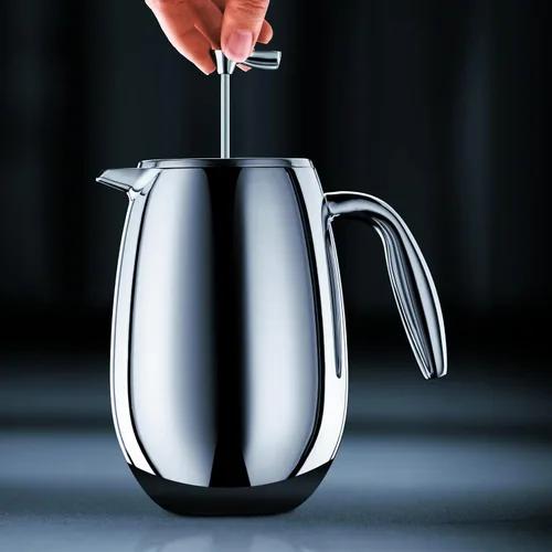 Vista 5 de Cafetera de prensa térmica Columbia para tazas de 6 oz de acero inoxidable, Plateado