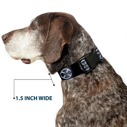 Vista 7 de Marvel Comics - Collar para mascotas, collar de perro, hebilla de plástico, X Men X Icon Black Silvers, 9.5 a 13 pulgadas, 1.0 pulgadas de ancho