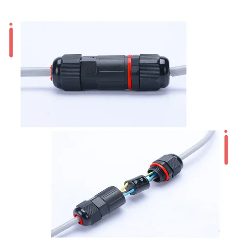 Vista 5 de 2 cajas de conexiones eléctricas impermeables IP68 para exteriores, conectores de cable subterráneo, cajas de conexiones para cables de 2 o 3 pines