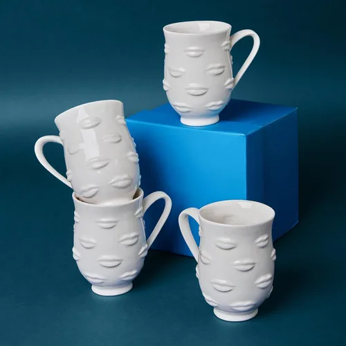 Vista 2 de Jonathan Adler Taza de gala, blanco, talla única