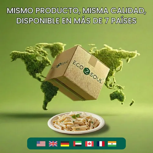 Vista 8 de ECO SOUL Platos de papel de bagazo desechables de 9 pulgadas