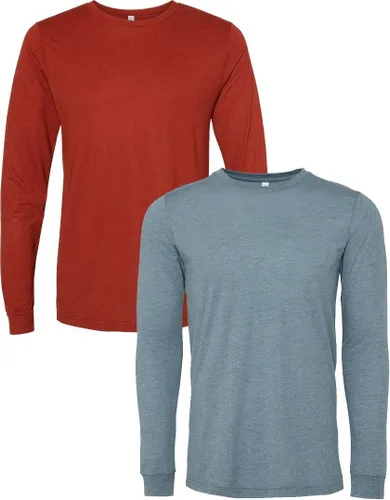 Vista 143 de Canvas Filmore 3501 - Camiseta de 4.2 onzas para hombre manga larga (1) Ceniza + (1) Jaspeado atlético