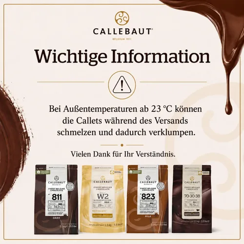 Vista 9 de Callets belgas de chocolate con leche (chispas) para hornear - 33.6% - 1 bolsa, 5.5 libras
