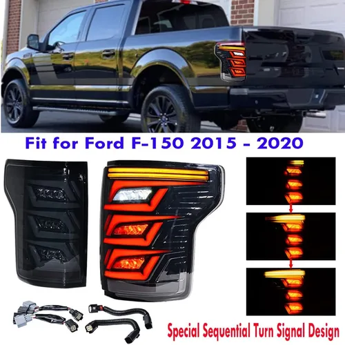 Vista 8 de Astra Depot Compatible con Ford F150 2015-2020 Pickup de 4 puertas, conjunto de luces traseras para conductor, luces de señal de giro inverso