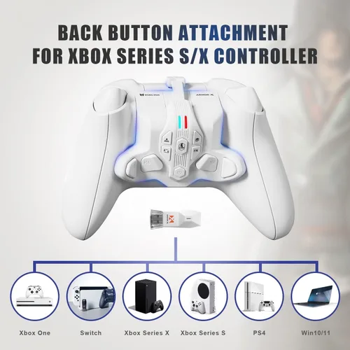 Vista 2 de Accesorio inalámbrico de botón trasero de Xbox para Xbox Series SX, paquete de golpe de paletas de control para Xbox Series SXXboxOnePS4SwitchPC