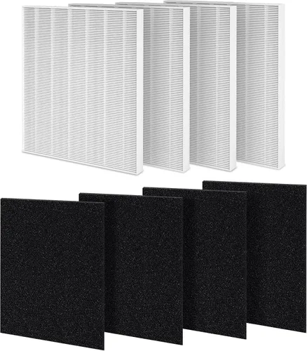 Vista 8 de AP-1512HH Filtro de repuesto compatible con Coway Airmega AP-1512HH y Airmega 200M Air Puri-Fier, AP-1512HH-FP, AP-1518R, AP-1519P, 4 filtros, 4